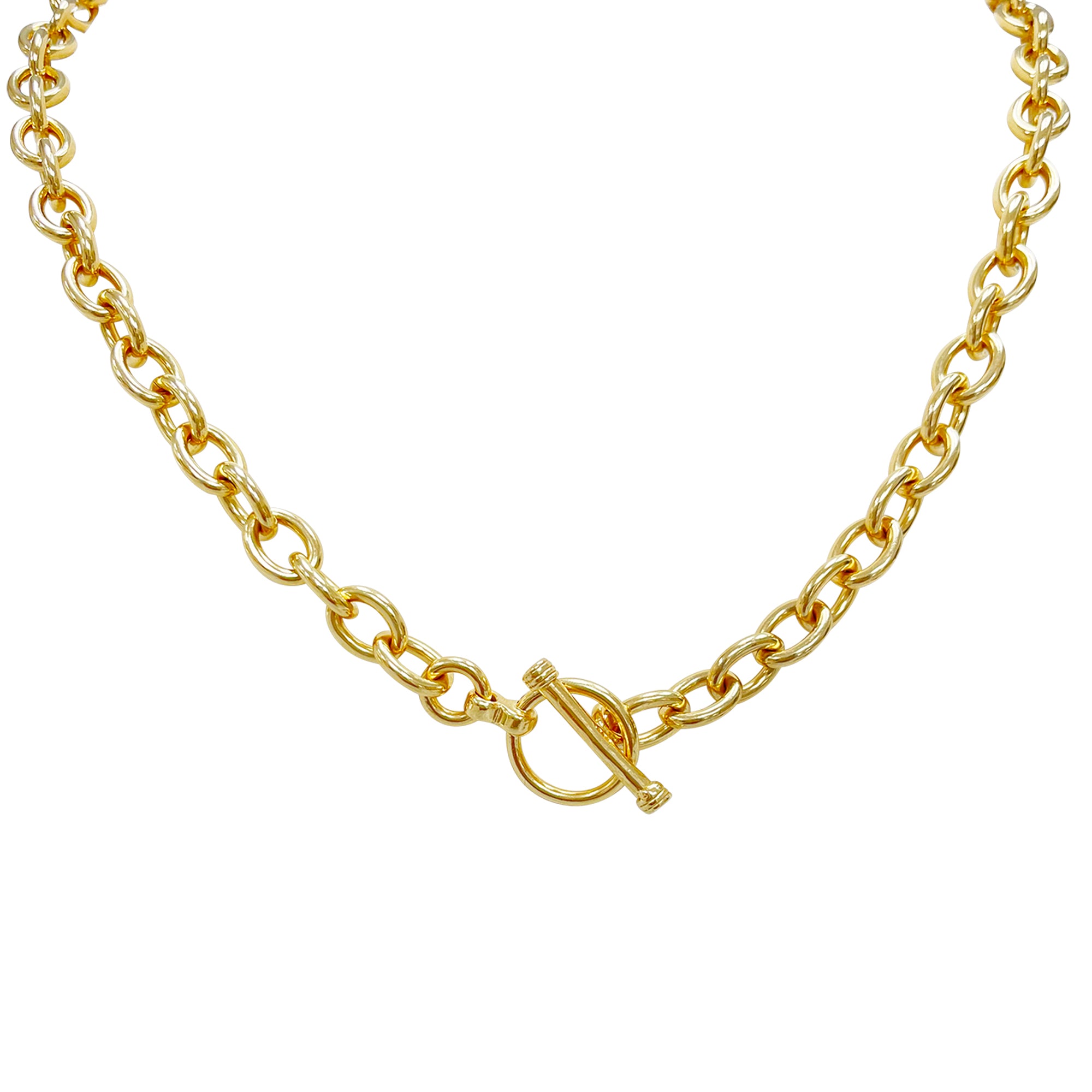 Real gold toggle deals necklace