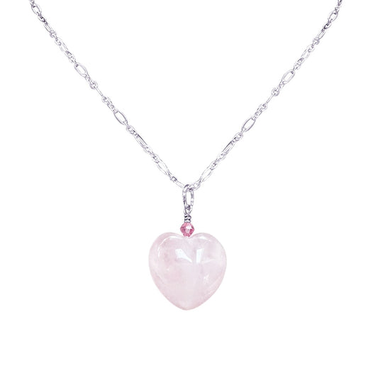 Give A Little Love Rose Quartz Heart